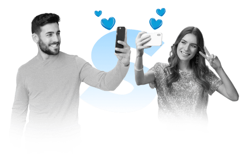 Man and woman chatting